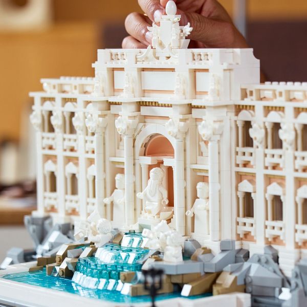 Engage your creativity as you build the fountain’s backdrop.