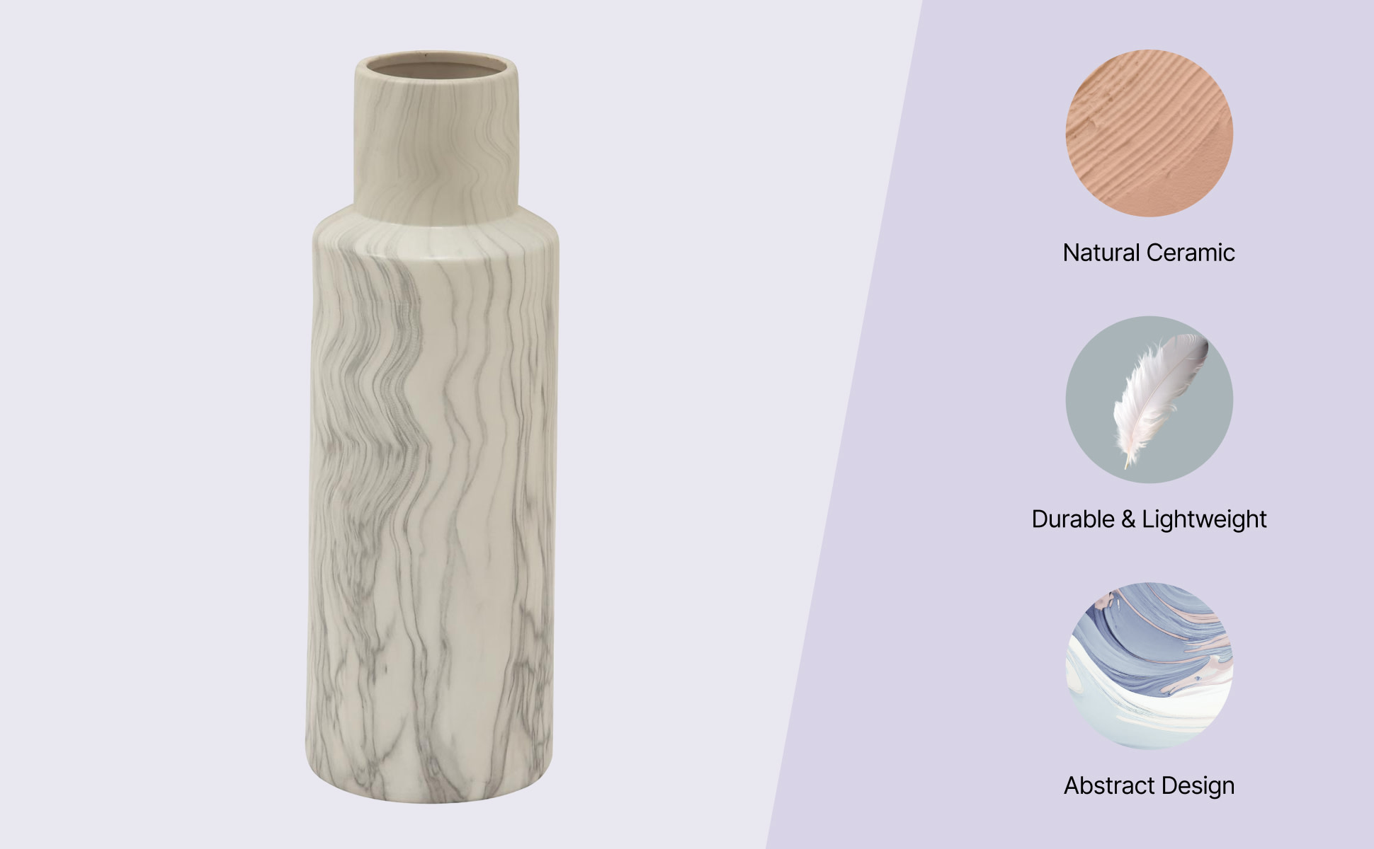 Contemporary White Ceramic Vase