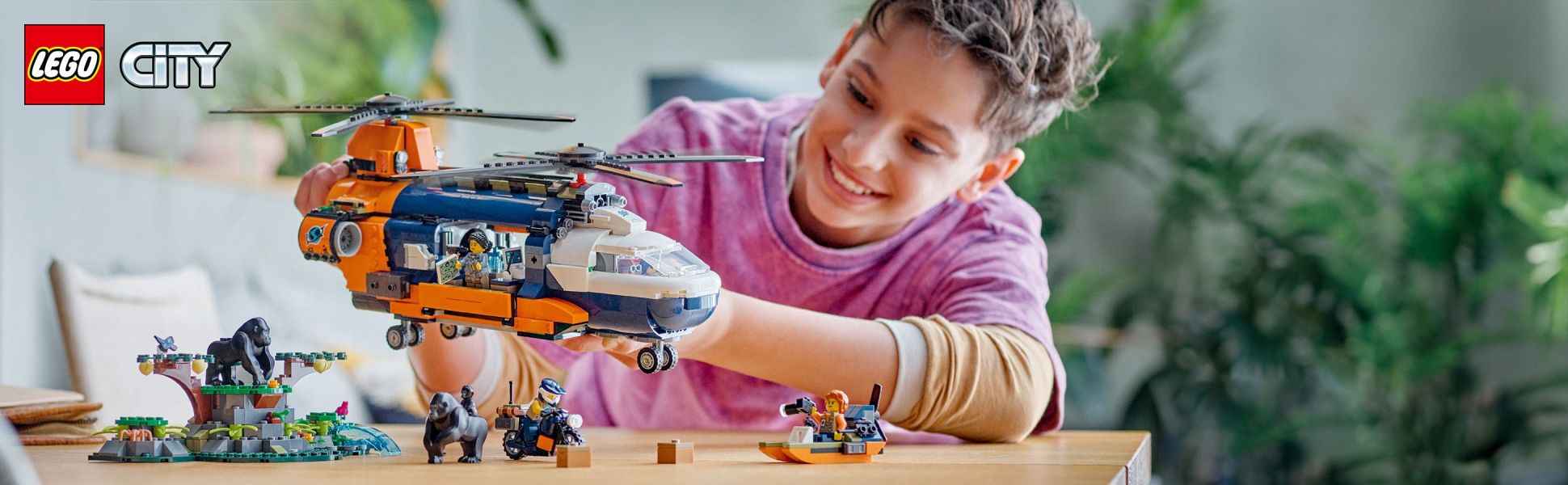 Treat a young explorer to the LEGO City Jungle Explorer Helicopter at Base Camp adventure playset for kids aged 8 and up.