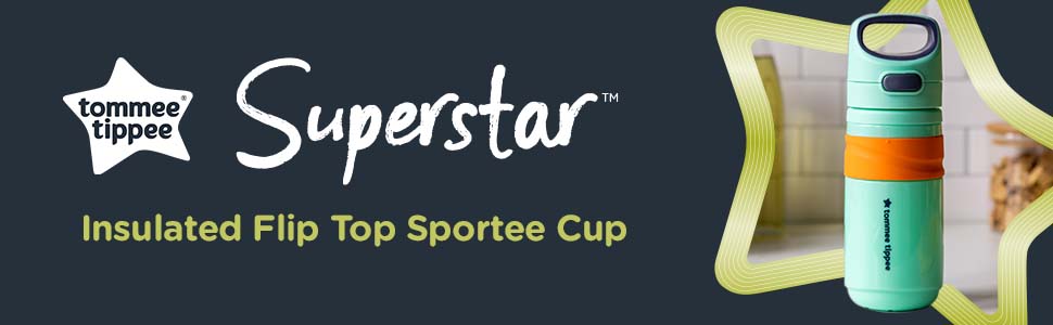 Tommee Tippee Superstar Insulated Flip Top Straw Sippy Cup 18m