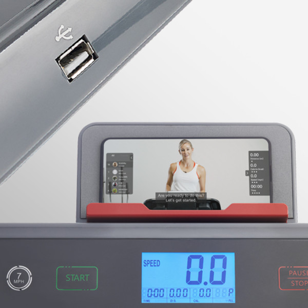 Sunny Health & Fitness Smart Treadmill, Wide Belt, Custom