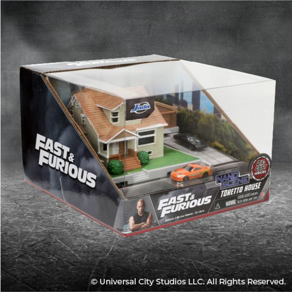 Toretto House Diorama with Vehicles from Fast And Furious film 