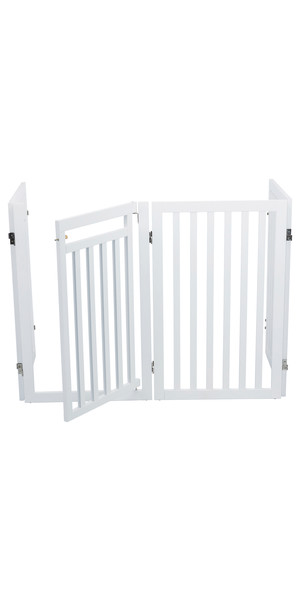 Freestanding 4-Panel Pet Gate 32-in Tall White