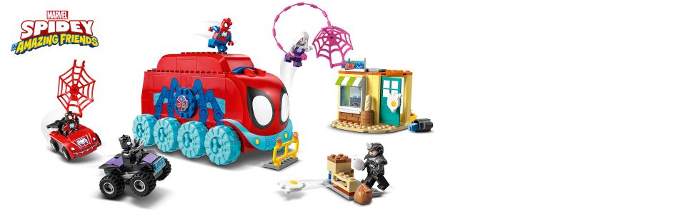 LEGO 10791 Marvel Quartier Generale Mobile del Team Spidey, Giochi per  Bambini e Bambine da 4 Anni con Miles Morales, Serie Spidey e i Suoi  Fantastici Amici : : Giochi e giocattoli