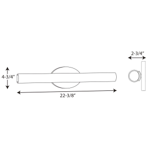 Progress Lighting Parallel LED Collection 32 Polished Chrome