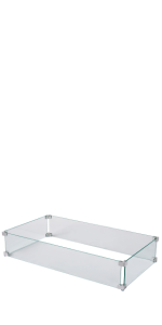 Fire Sense Fire Pit Square Wind Guard, Clear