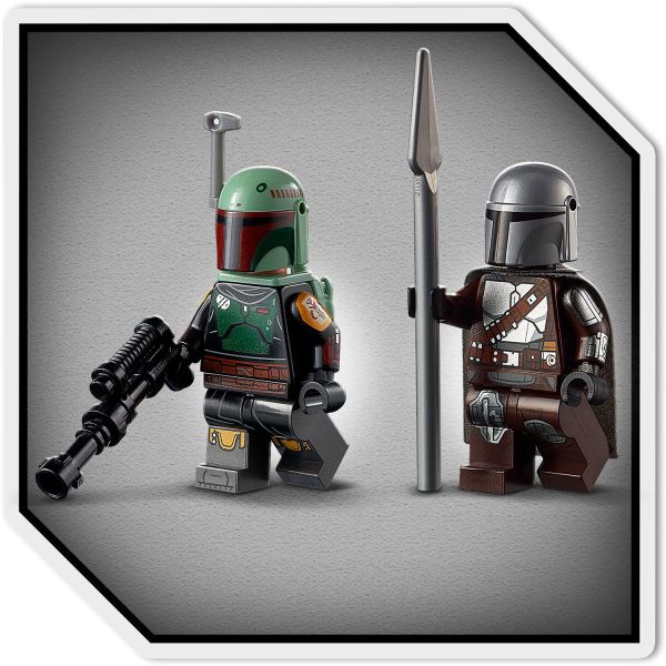 Includes Boba Fett and The Mandalorian with cool weapons.