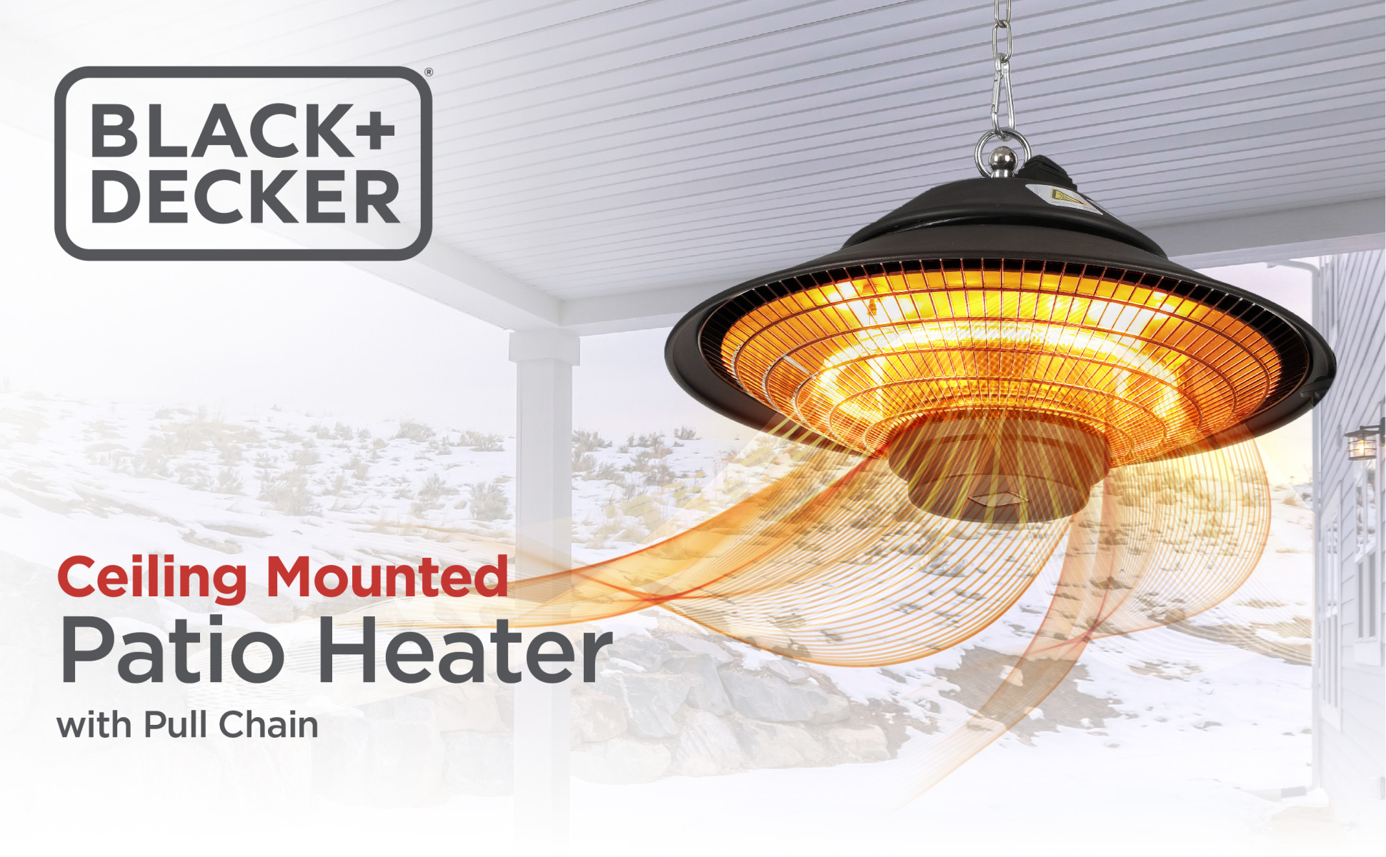 Black+decker Patio Wall-Mounted Electric Heater