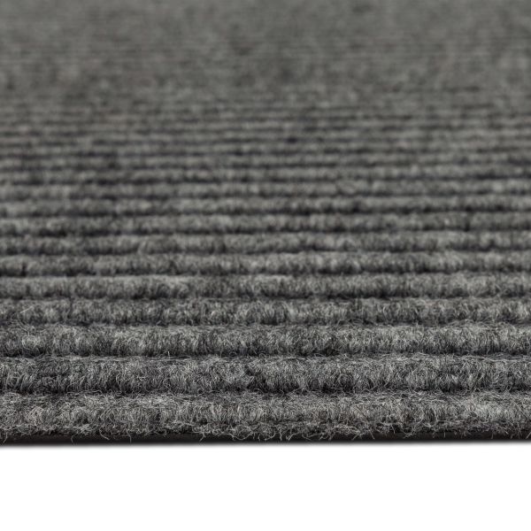 Mohawk Home Striped Utility Mat Grey Indoor/Outdoor 24 in. x 60 in