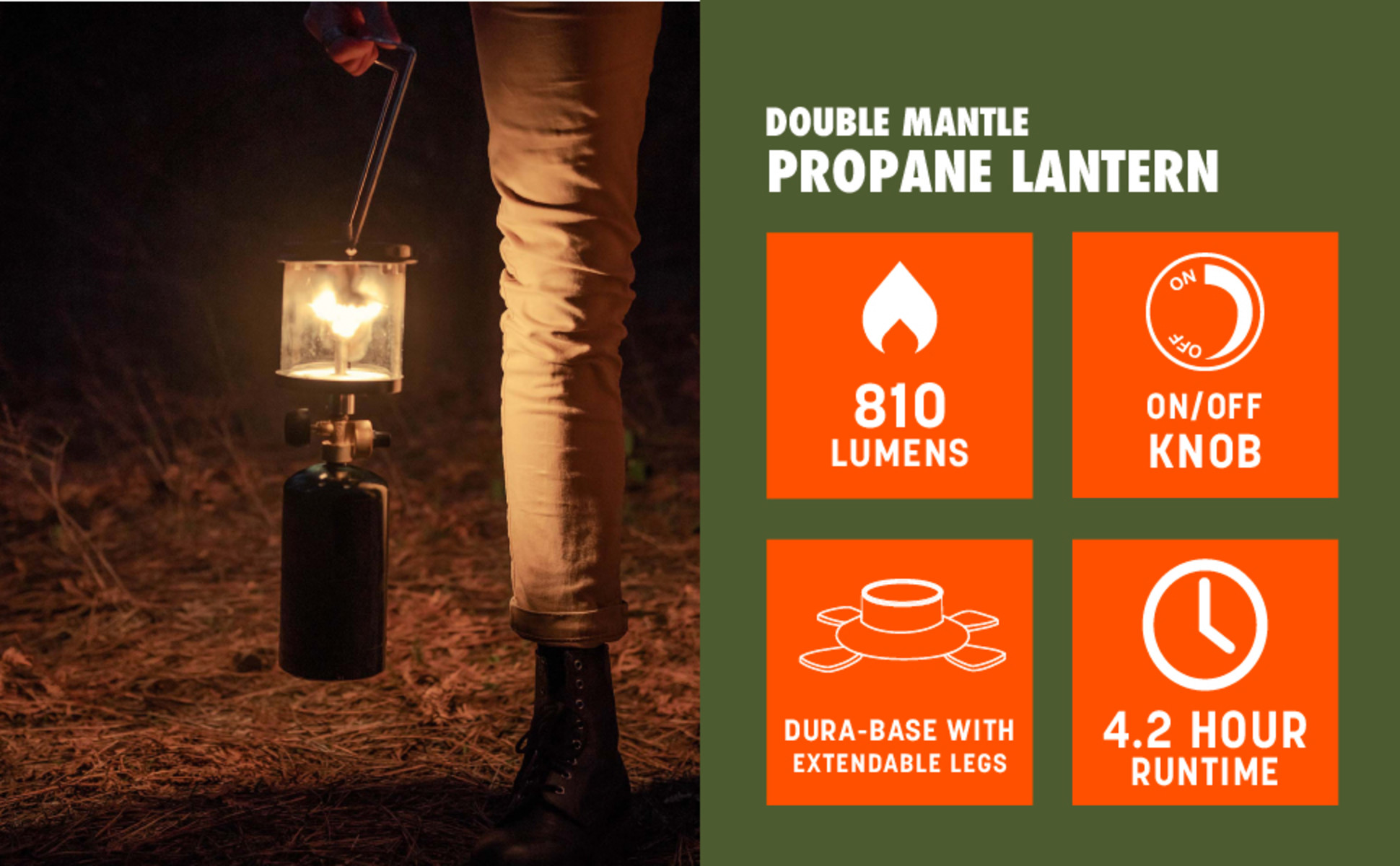 Ozark Trail 2 Mantle Propane Lantern Black Walmart