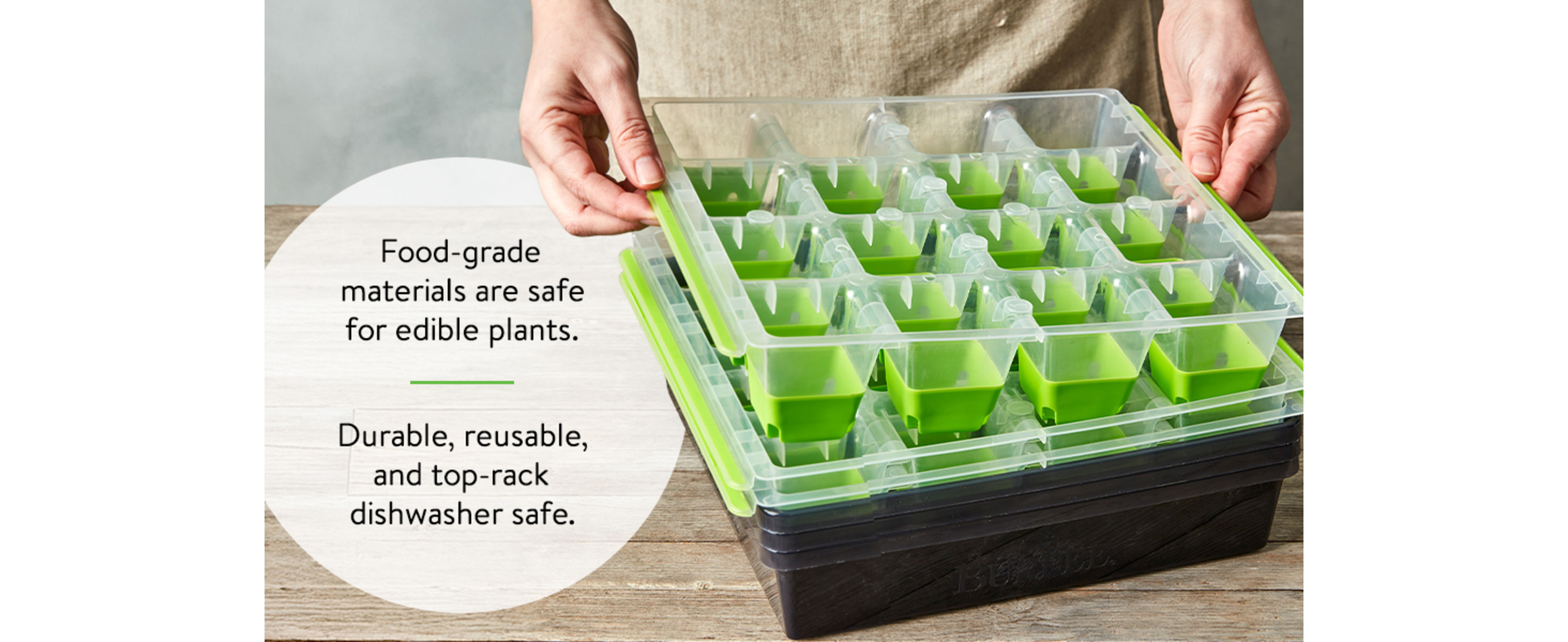 Burpee SuperSeed 16 XL Cell Seed Starting Tray Reusable Dishwasher