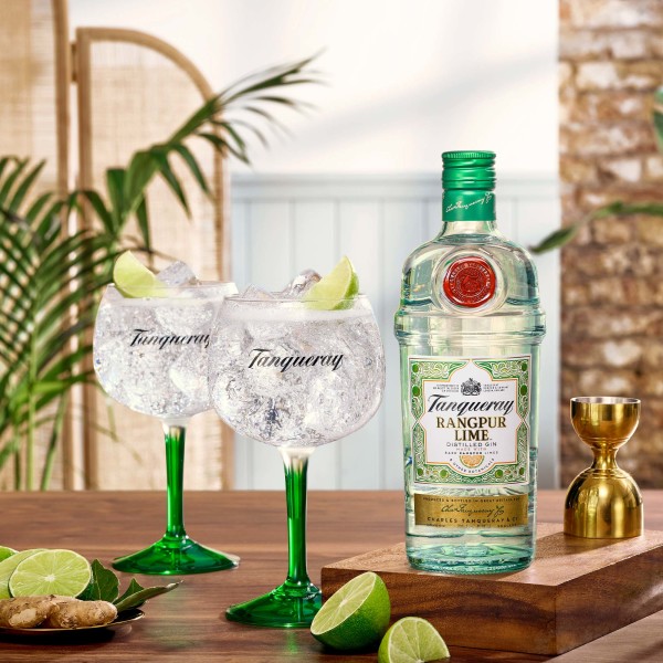 Tanqueray Rangpur Lime Gin 750 mL, 41% ABV with rare Rangpur limes