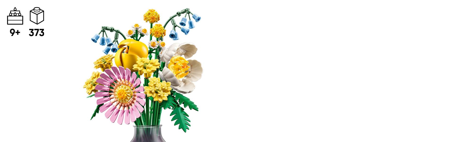 Budding florists will have fun building the LEGO bouquet, which features 7 types of pastel-colored flowers.