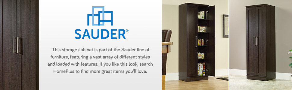 Sauder HomePlus Collection Storage Cabinet Dakota Oak Finish