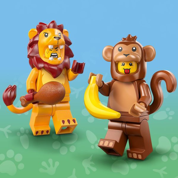 Lion Suit Fan and Monkey Suit Fan.