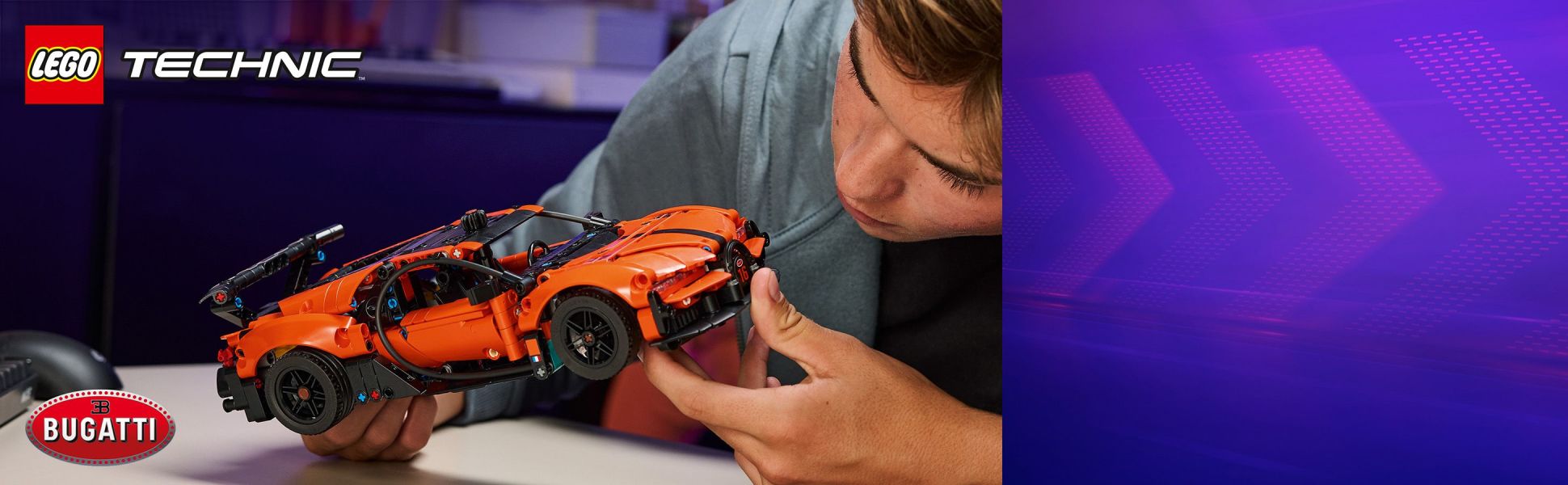 Inspire kids to build their own Bugatti Chiron model car with this detailed LEGO Technic set.