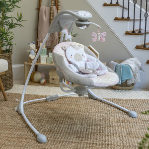 Ingenuity InLighten Baby Swing, Easy-Fold Frame, Swivel Infant