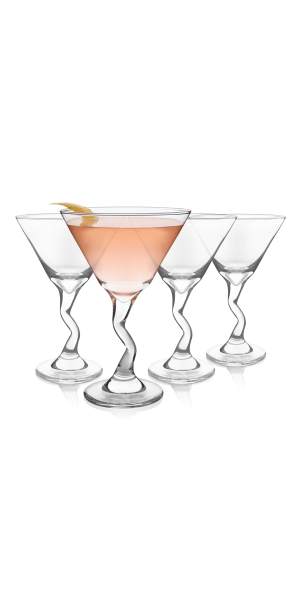Libbey Z-Stem Martini Glasses, Set of 4
