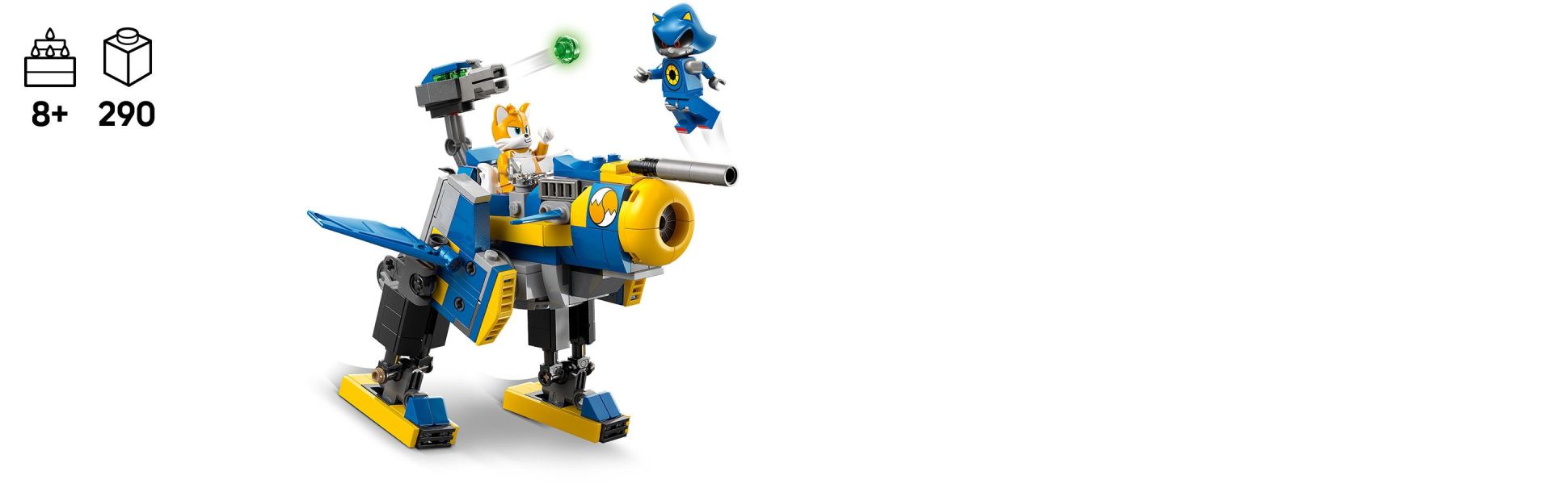 Kids can build Tails’ Cyclone mech, help maintain it, and then choose how they want to race into action against Metal Sonic!