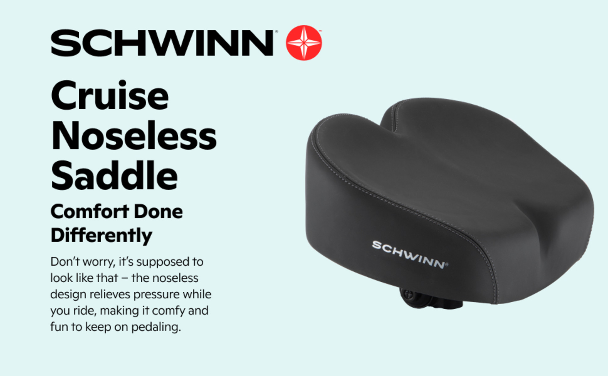 Schwinn noseless bike seat on sale