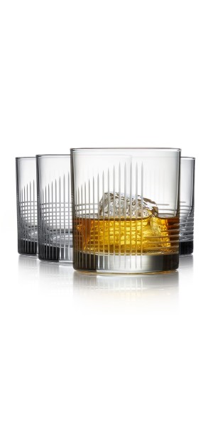 Libbey Cut Cocktails Passage Rocks Glasses, 11oz, Set of 4