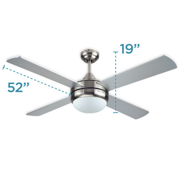 Black & Decker Ceiling Fan Brush Nickel 52 in. Cooling Fan with Remote  Control, BCF5262R at Tractor Supply Co.