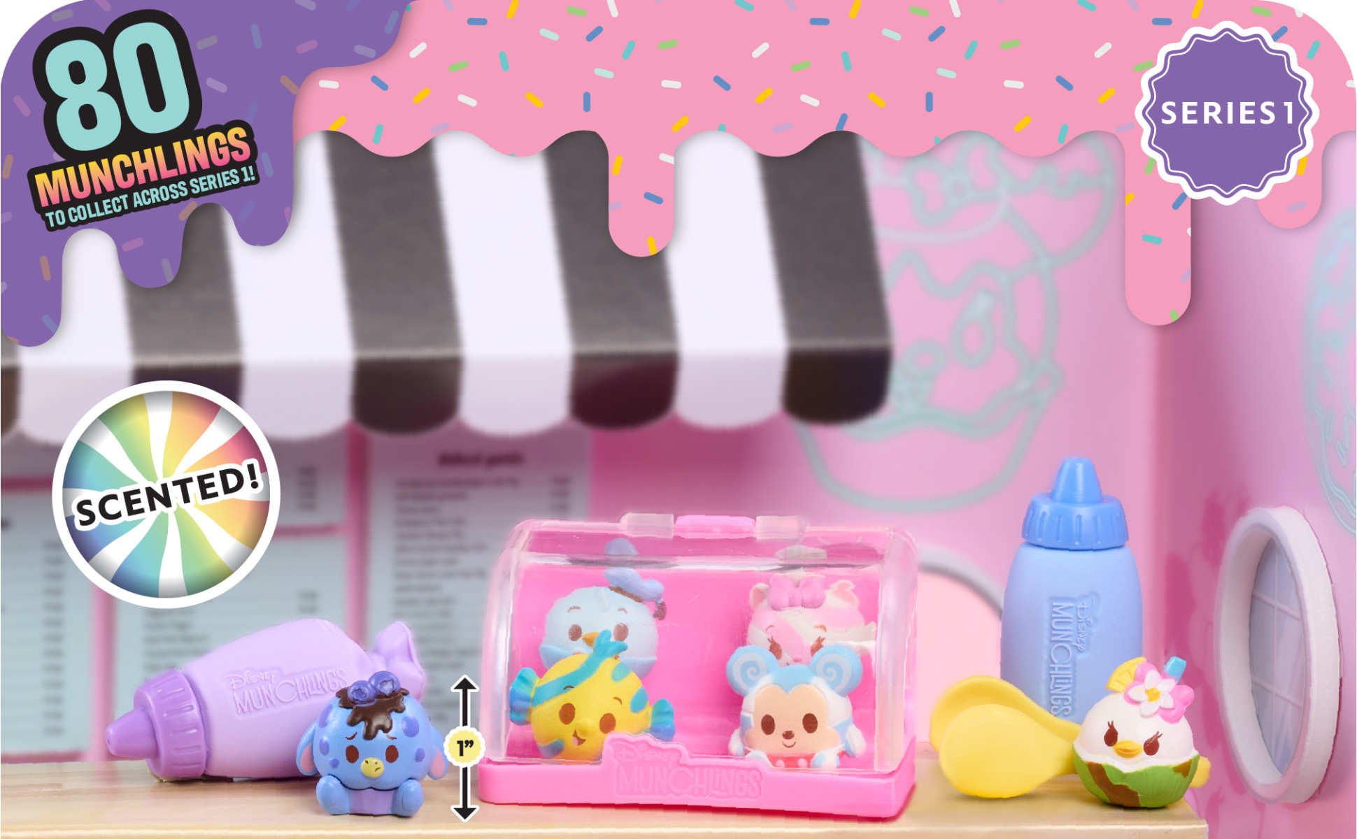 Disney Munchlings Mini Munch Displays, 7-piece Figure Set
