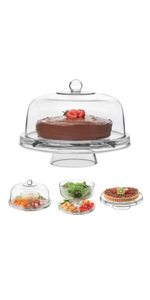 Libbey Selene 6-in-1 Multiuse Serving Set, Cake Stand