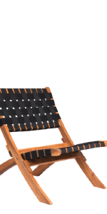 Balkene Home Sava Folding Outdoor Chair, Black
