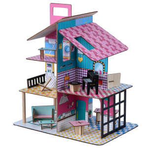 Teamson Kids Dreamland Tiffany 12 in. Doll House in Pink KYD-10922A - The  Home Depot