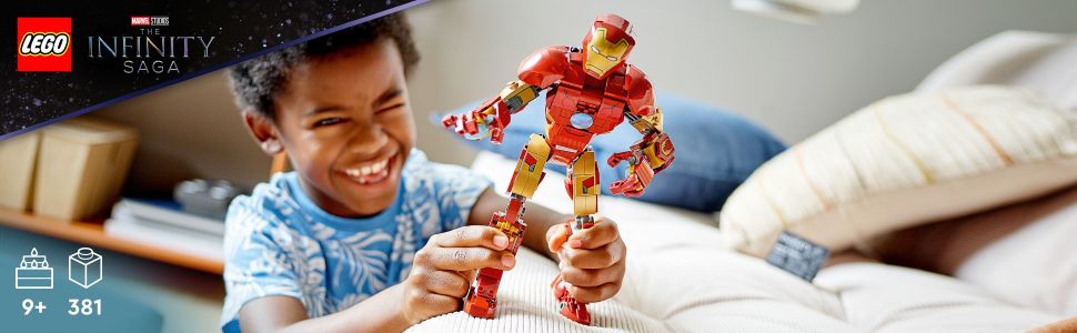 LEGO Marvel Iron Man Figure 76206 Collectible Buildable Toy, Kids Bedroom  Display Model from Avengers: Age of Ultron, Infinity Saga Set