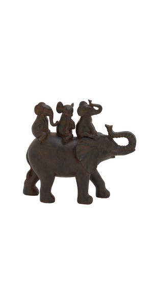 Vintage Modern Abstract Ceramic Elephant Figure Statue Textured Browns deals ~ 8.5”