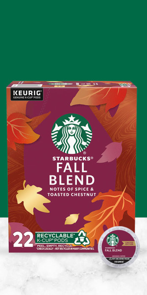Starbucks Fall Blend Coffee, Medium Roast, Arabica, 22 K-Cup Pods