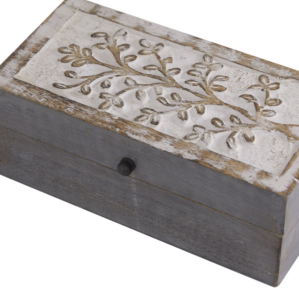 Portmeirion Botanic Garden White 3.5 in. Decorative Boxes (Set of 3) 519324  - The Home Depot