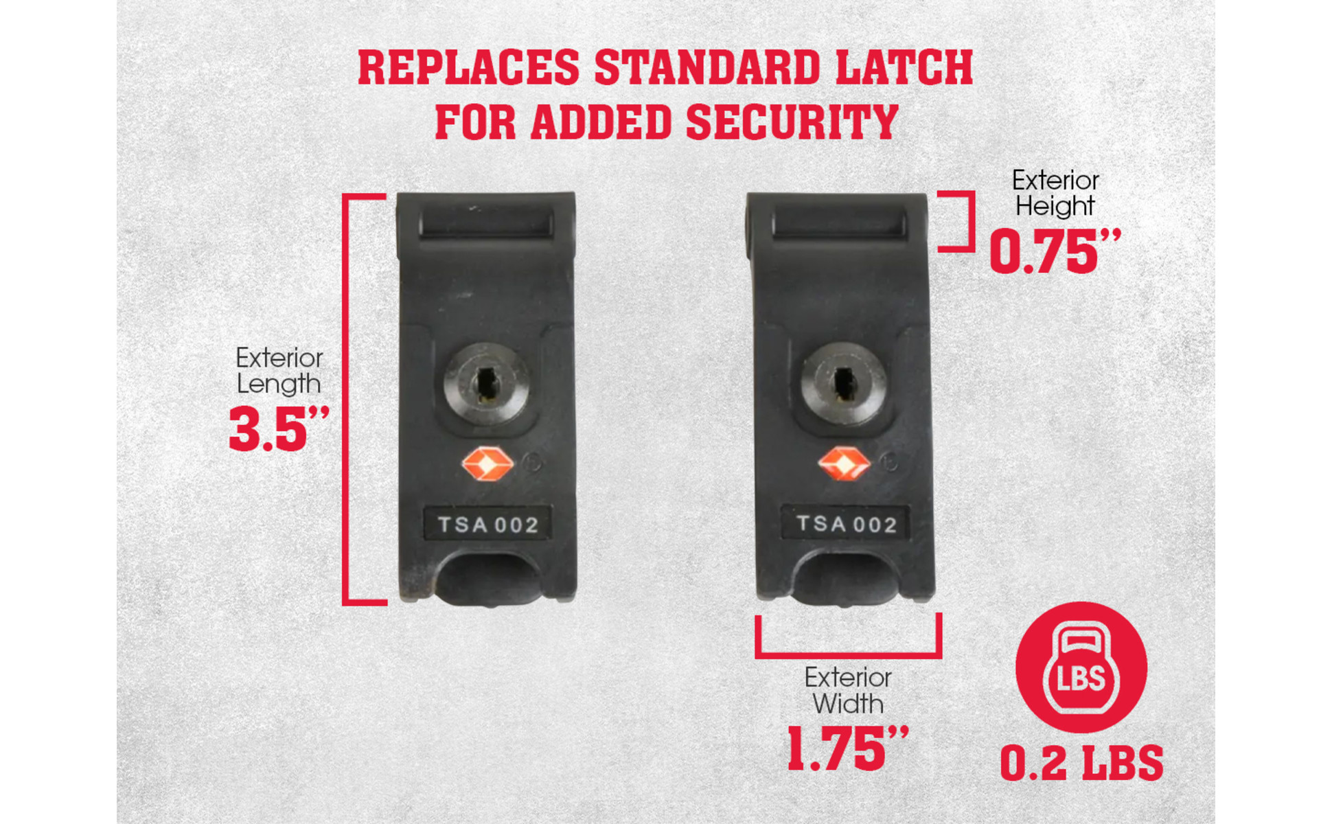 セキュリティ・セーフティ RT-67949 SKB TSA 1 Locking Latch Kit for iSeries Cases, Travel Approved