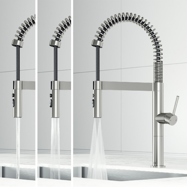 VIGO Edison Pro 20 in. Single Handle Pull Down Sprayer Kitchen