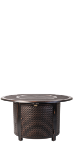Fire Sense Walkers Round Gas Fire Pit, Antique Bronze
