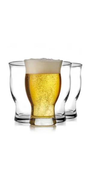 Libbey  Nucleated Pint Beer Glasses, 16.75oz, Set of 4