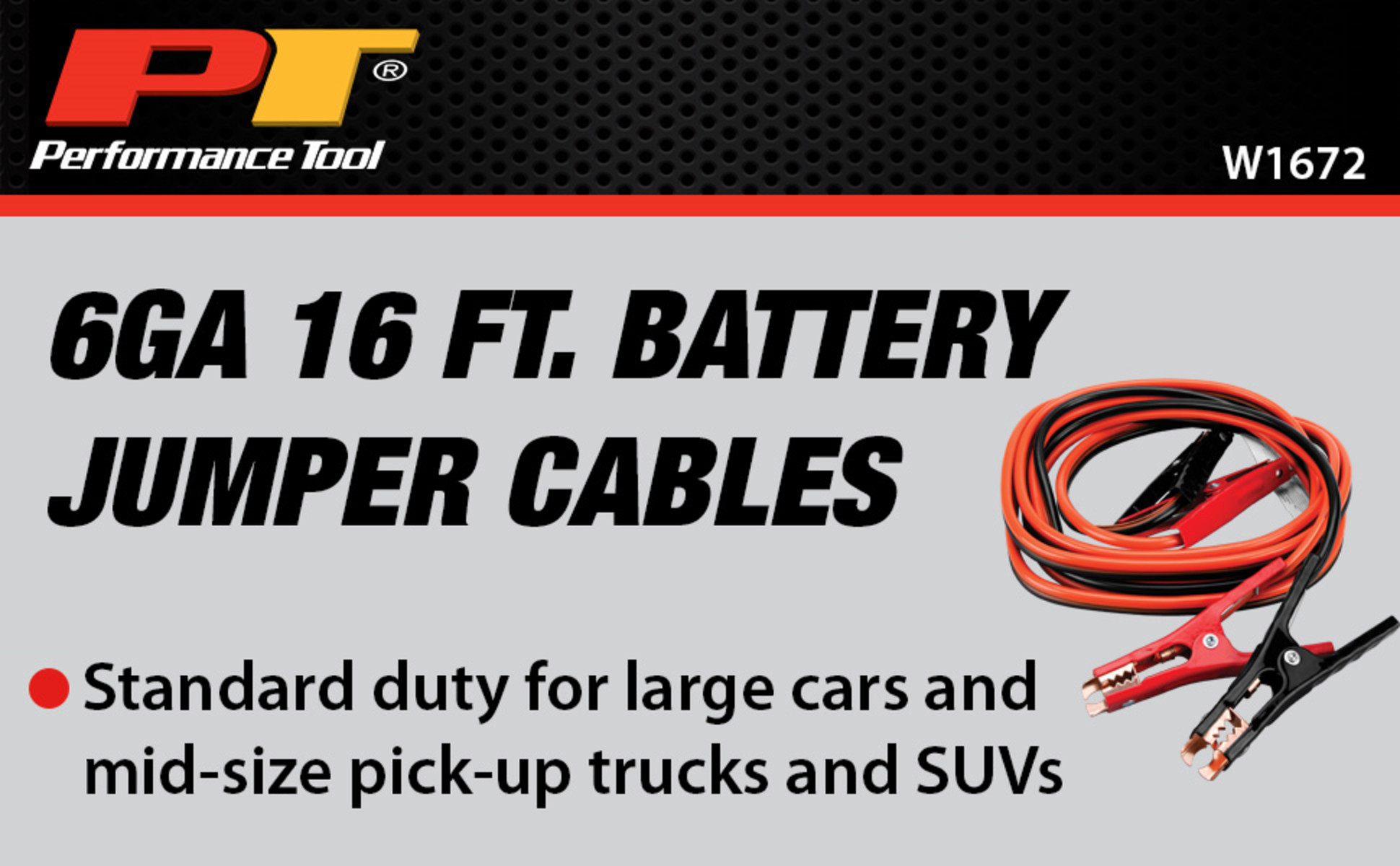 6GA 16' Battery Jumper Cables