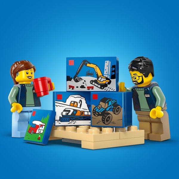 Driver and worker minifigures spark endless storytelling.