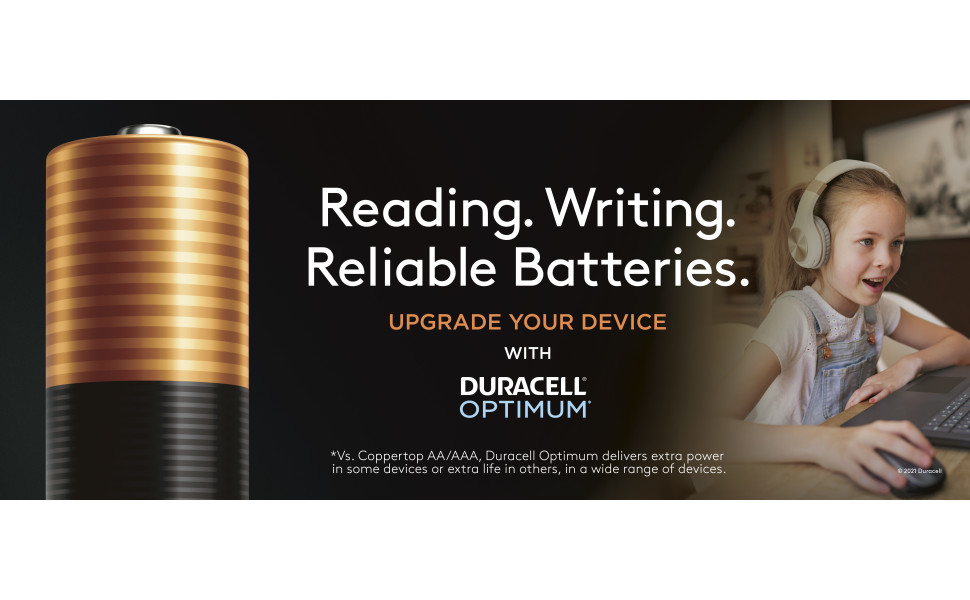 Duracell Optimum AAA Battery with 4X POWER BOOST™, 4 Pack Resealable Package  