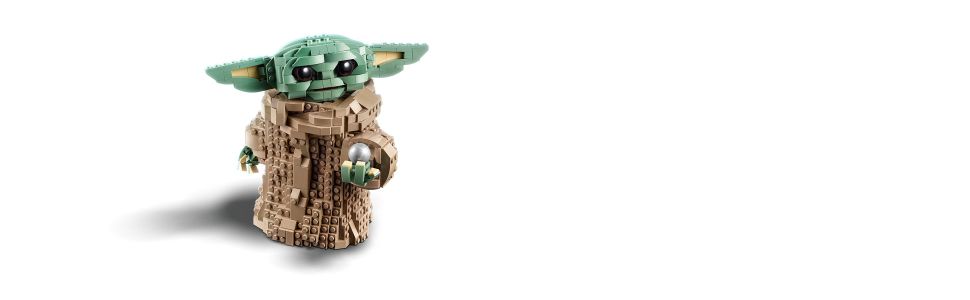 LEGO Star Wars The Mandalorian Minifigure - Baby Yoda Grogu (The Child)  with Minifigureland Tile 75292