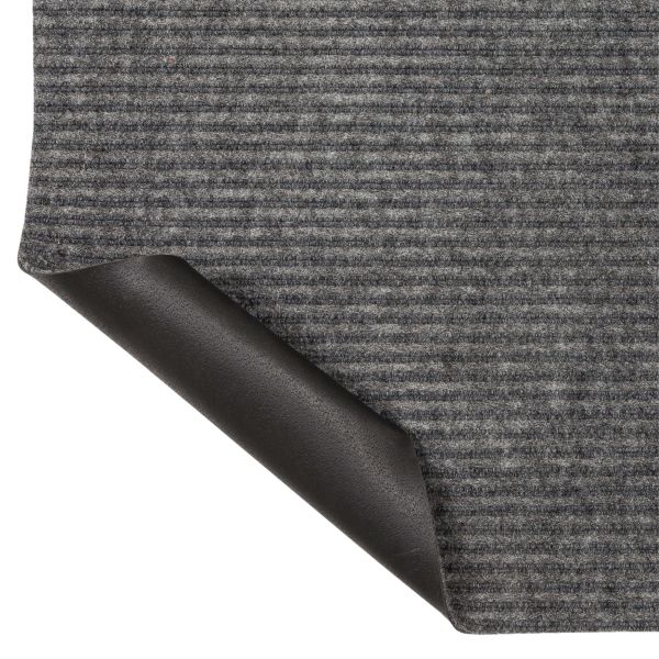 Mohawk Home Striped Utility Mat Grey Indoor/Outdoor 18 in. x 30 in
