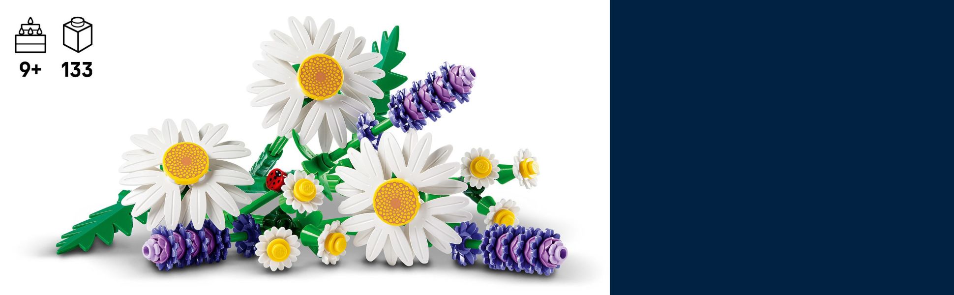 Budding florists will have lots of fun crafting the LEGO bouquet, which features daisies, lavender and vibrant green stems.