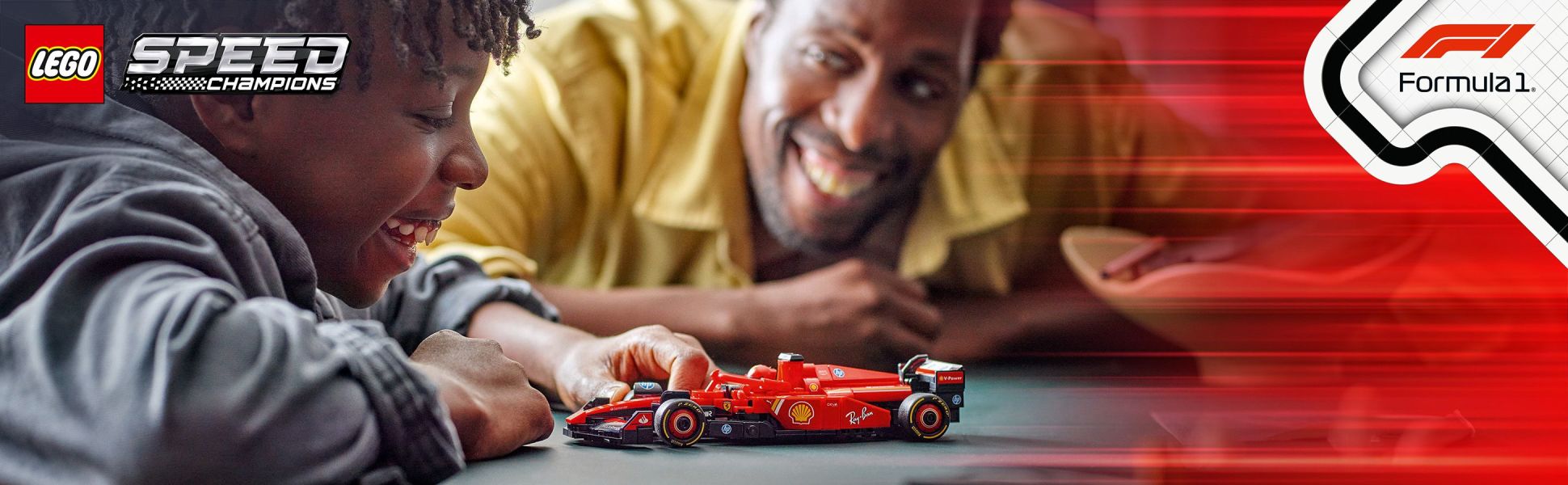 F1 fans can build, display and play with this fantastic LEGO Speed Champions Ferrari SF-24 F1 Race Car toy vehicle.
