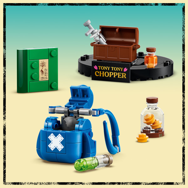 Remove Chopper’s backpack and open it to access storage space.