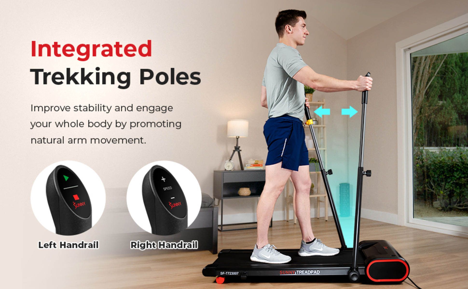 Sunny Health & Fitness Indoor Cardio Desk Walking Machine