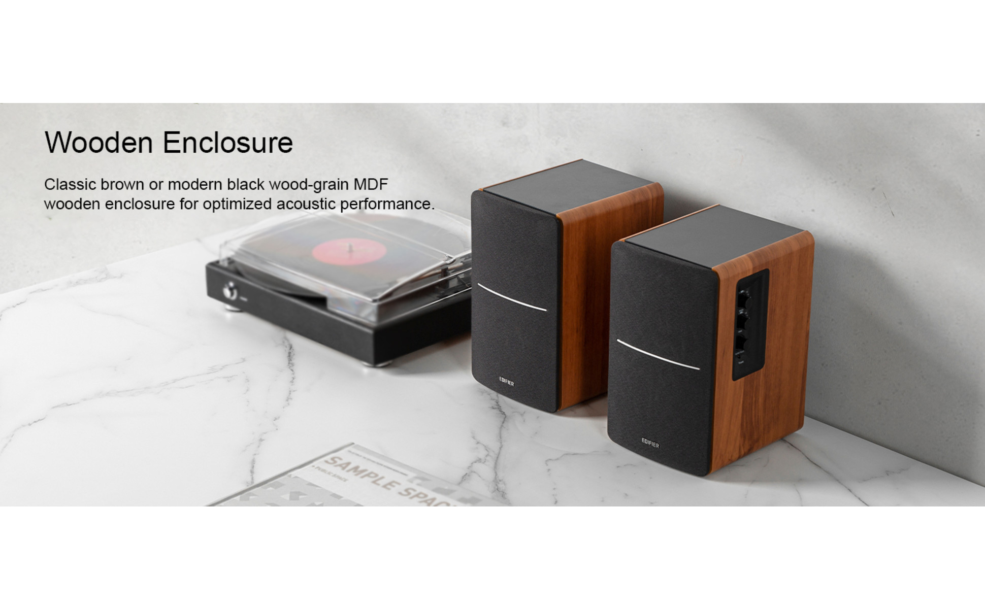 Edifier R1280DB 新品 ブラウン Edifier: R1280DB Powered Speakers w/ Bluetooth - Wood Brown