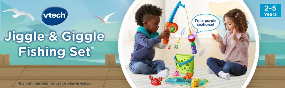 VTech® Jiggle & Giggle Fishing Set™ Learning Toy with 7 Sea Creatures 