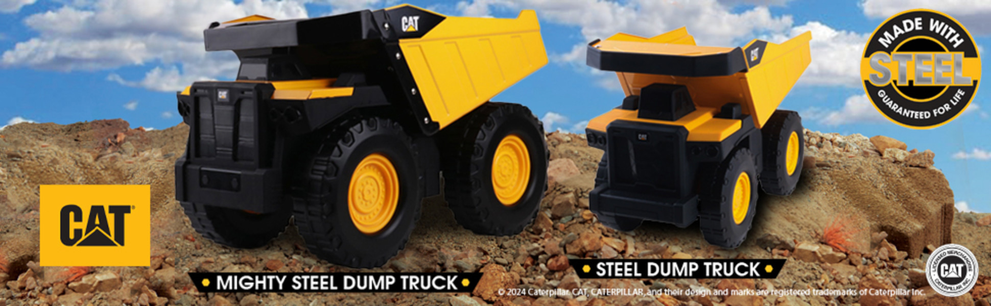Mighty Steel Steel Dump Truck Toy Cat Mighty Steel Dump Truck